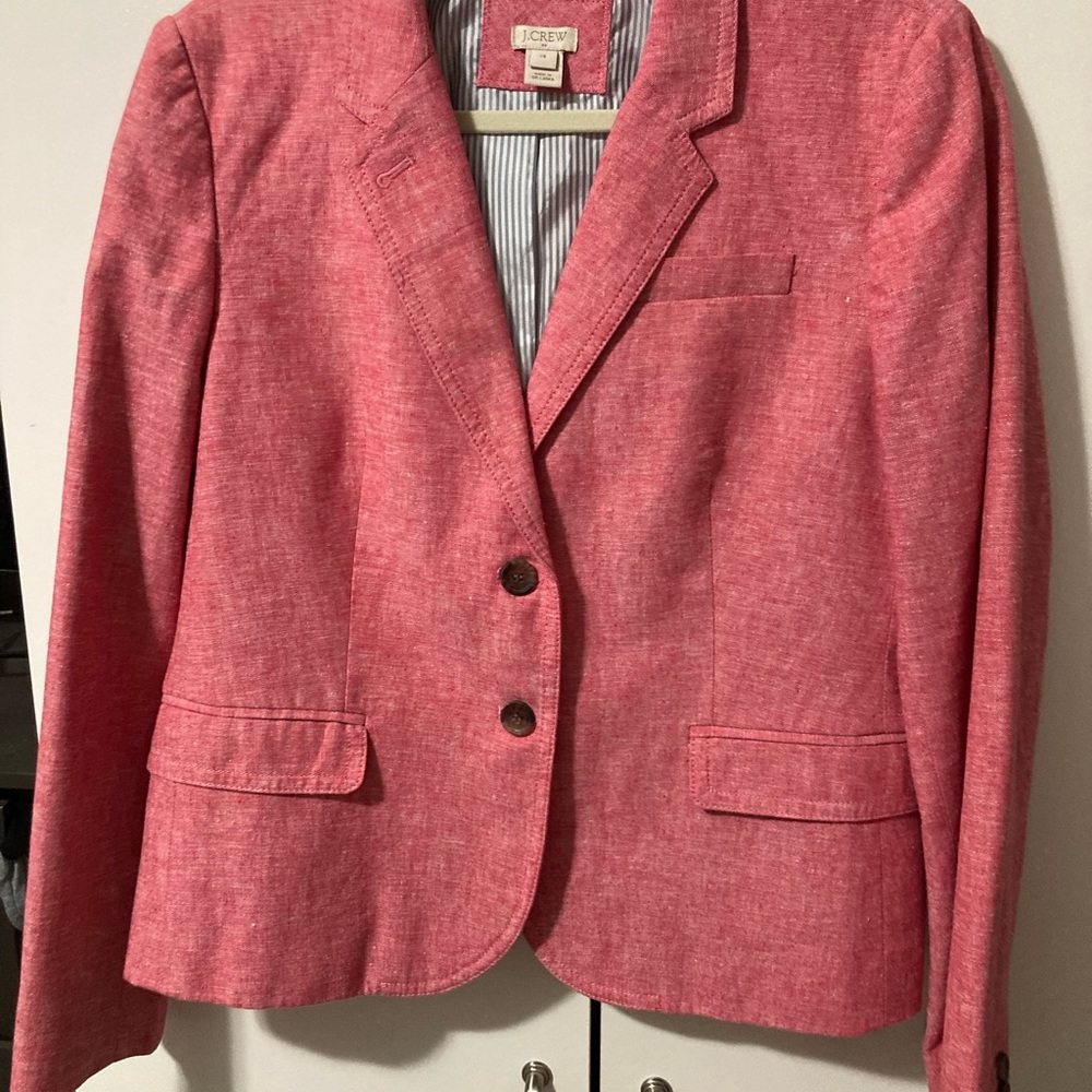 J Crew Blazer, 55% Linen, 45% Cotten, Lining: 100% Polyester